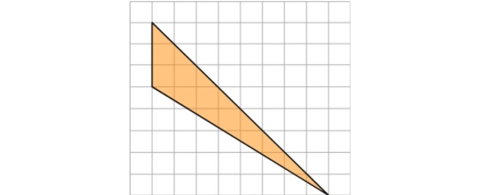 треугольника, изображенного на клетчатой бумаге